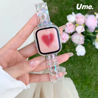 สายนาฬิกา watch ultra 11 10 9 8 7 6 5 4 3 สายนาฬิกา smart watch ใสฟรุ้ง สาย41/44/45/49/46mm สาย Iwatch