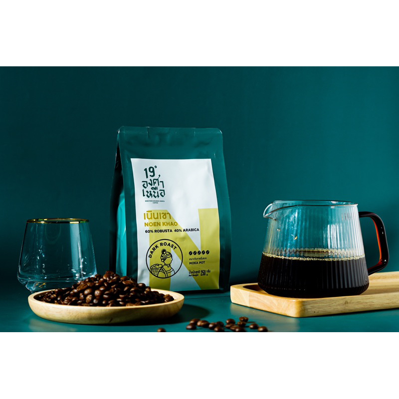 19 องศาเหนือ คอฟฟี่ เนินเขา กาแฟคั่วสูตรเบลนด์สำหรับ MOKA POT
