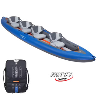 เรือคายัคสูบลม 4 ที่นั่งสำหรับพายเที่ยว พร้อมพื้นเรือแบบ Dropstitch Stitch Floor Touring Inflatable Kayak