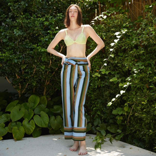 Olive-blue Stripe Oceana Pants กางเกงเลลายทางสีตัดอย่างลงตัว ไม่มีไม่ได้แล้วว