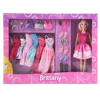 Brittany ชุดของเล่นตุ๊กตาผู้หญิง พร้อมเครื่องแต่งกาย ตุ๊กตาแนวบาร์บี้ Lookmaebaby