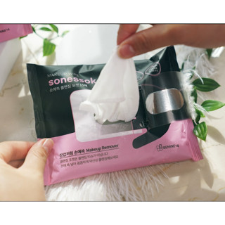 sonessok makeup wipe คลีนซิ่งแผ่นทำความสะอาดเครื่องสำอางจากเกาหลี