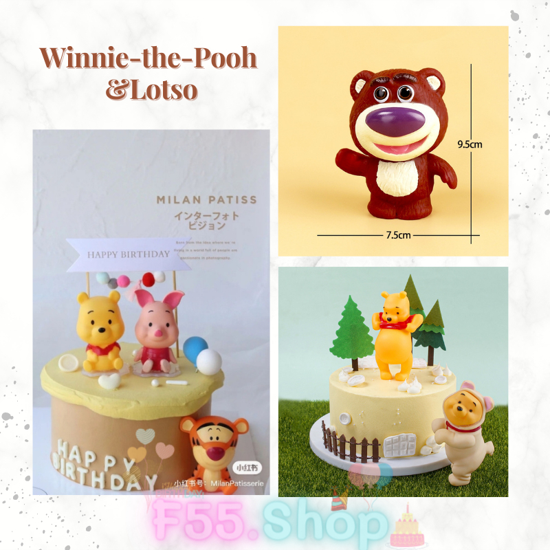 โมเดล หมีพู พิกเล็ต ทิกเกอ หมีล็อตโซ่ Lotso bear โมเดลตกแต่งเค้กวันเกิด // สินค้าพร้อมส่งจากไทย นะคะ