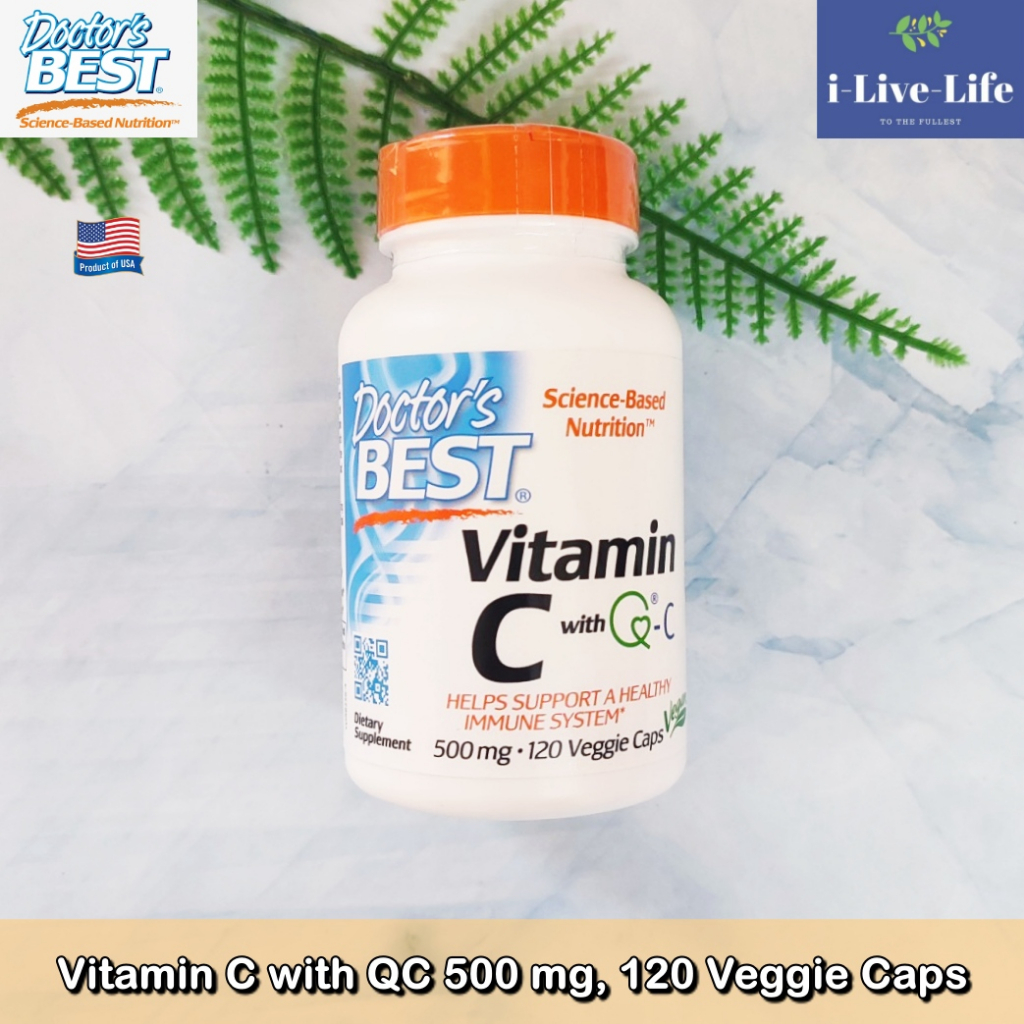 Doctor's Best -  Vitamin C with QC 500 mg, 120 Veggie Caps วิตามินซี คิว-ซี