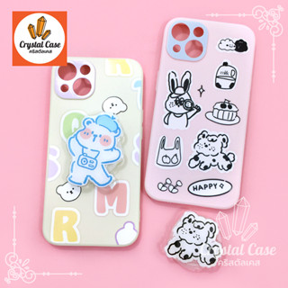 Samsung  A04 A04s A12 A13 A23 A51 A53 A73 S22UItra เคสมือถือนิ่ม TPU กันเลนส์กล้องพิมพ์ลายการ์ตูน