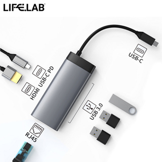 Lifelab BS6A USB-C 6in1 Multifunction Docking Station รับประกันสินค้า 3 เดือน