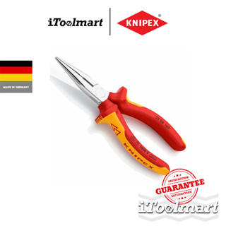 Knipex คีมปากแหลม 25 06 160 SB ด้ามหุ้มฉนวน (Snipe Nose Side Cutting Pliers) ด้าม VDE