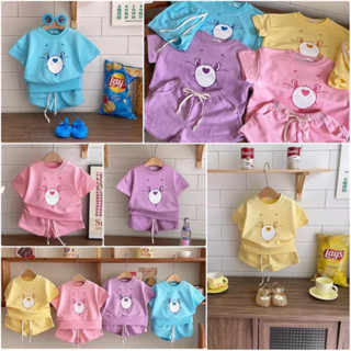 ชุดเด็ก ชุดเซตเด็กแคร์แบร์  Care Bears 👦🏻👧🏻 #แบบใหม่น่ารัก เสื้อแขนสั้น + กางเกงขาสั้น