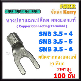 หางปลาแฉก เปลือย SNB3.5-4 SNB3.5-5 SNB3.5-6 ทองแดงแท้ ชุปดีบุก หางปลาแฉก หางปลา หางปลาเปลือย หางปลา หางปลาทองแดง  (ราคาถุง 100อัน)