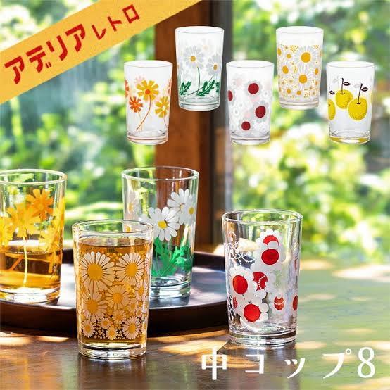แก้วน้ำ Aderia Retro Medium Cup & Aderia Retro Stemware แก้วน้ำสไตล์ Retro ยอดนิยมจากญี่ปุ่น