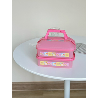 Usahana Lunch Box, Sanrio 2004 Made in Japan กล่องข้าวหูหิ้วใบใหญ่