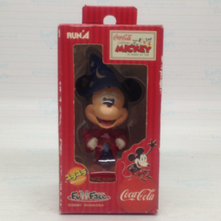 Disney / RUNA : Mickey Mouse Fantasia - Coca Cola x Mickey Mouse 75th anniversary of Fun - Full Face Bobble Head Figure