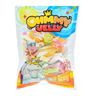 Ohmmy Jelly/420g.,500g. โอมมี่เยลลี่ กัมมี่เยลลี่ ทูโทน [คละรสผลไม้] นุ่มอร่อย