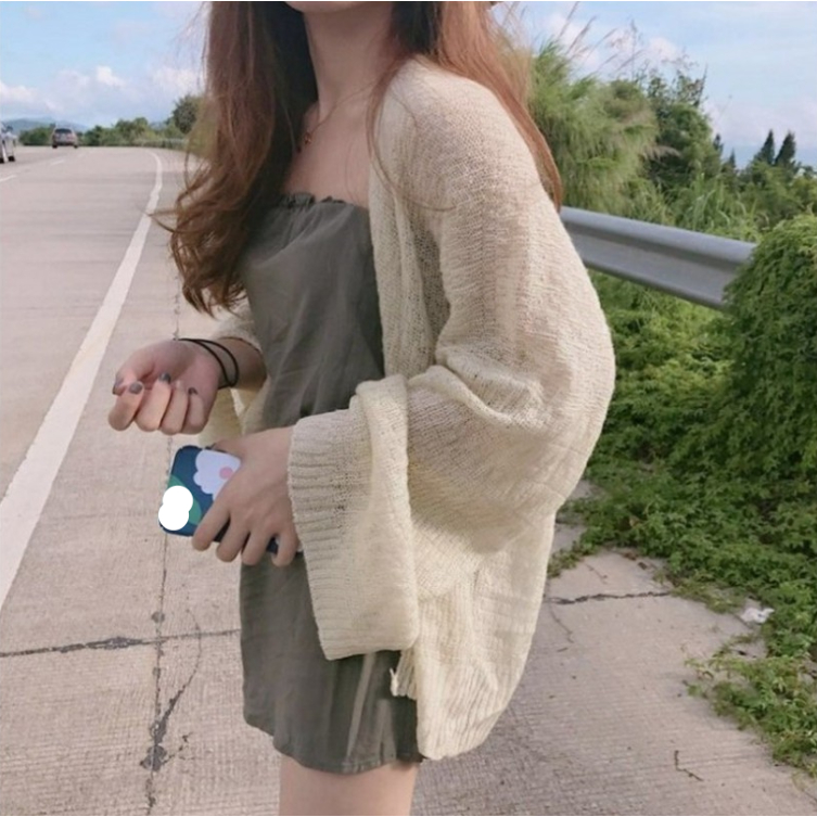 เสื้อกันแดดแบบบาง ผู้เสื้อคลุม สไตล์เกาหลี สำหรับผู้หญิง เสื้อผ้าชีฟองกันแดด ใส่สบายม๊ากก