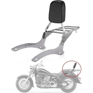 Passenger Backrest Sissybar Luggage Rack สำหรับ YAMAHA DRAGSTAR V-Star1100 / XVS1100 2000-2011