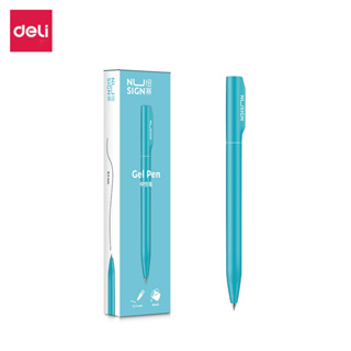 Deli ปากกาหมึกดำ ปากกาลูกลื่นปากกาลูกลื่นแบบหมุน ปากการีฟิล ปลอกปากกาแบบหมุน เครื่องเขียน Gel Pen