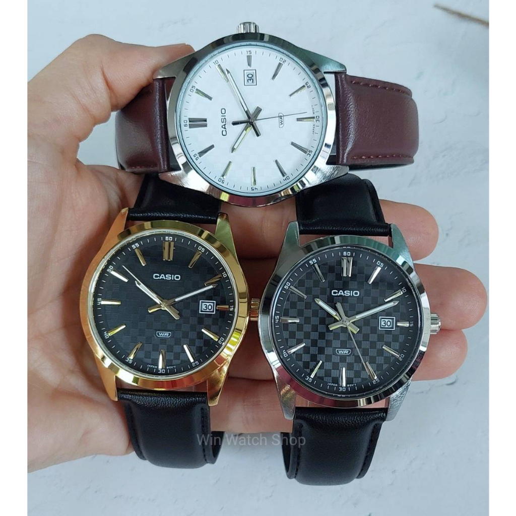 นาฬิกา Casio แท้100% รุ่น MTP-VD03L และ MTP-VD03GL นาฬิกาข้อมือผู้ชาย สายหนัง -ของแท้100% รับประกันสินค้า 1ปีเต็ม