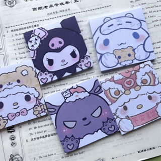 Sanrio Kuromi  น่ารัก สติกเกอร์โพสต์อิท ลายข้อความ  อุปกรณ์เครื่องเขียนสํานักงาน สําหรับนักเรียน