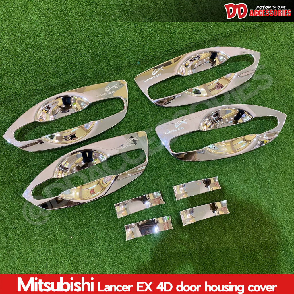 เบ้ามือเปิดประตู Mitsubishi Lancer EX  รุ่น 8 ชิ้น สีโครเมียม กันรอยประตู เบ้ามือเปิด เบ้ามือจับ LK