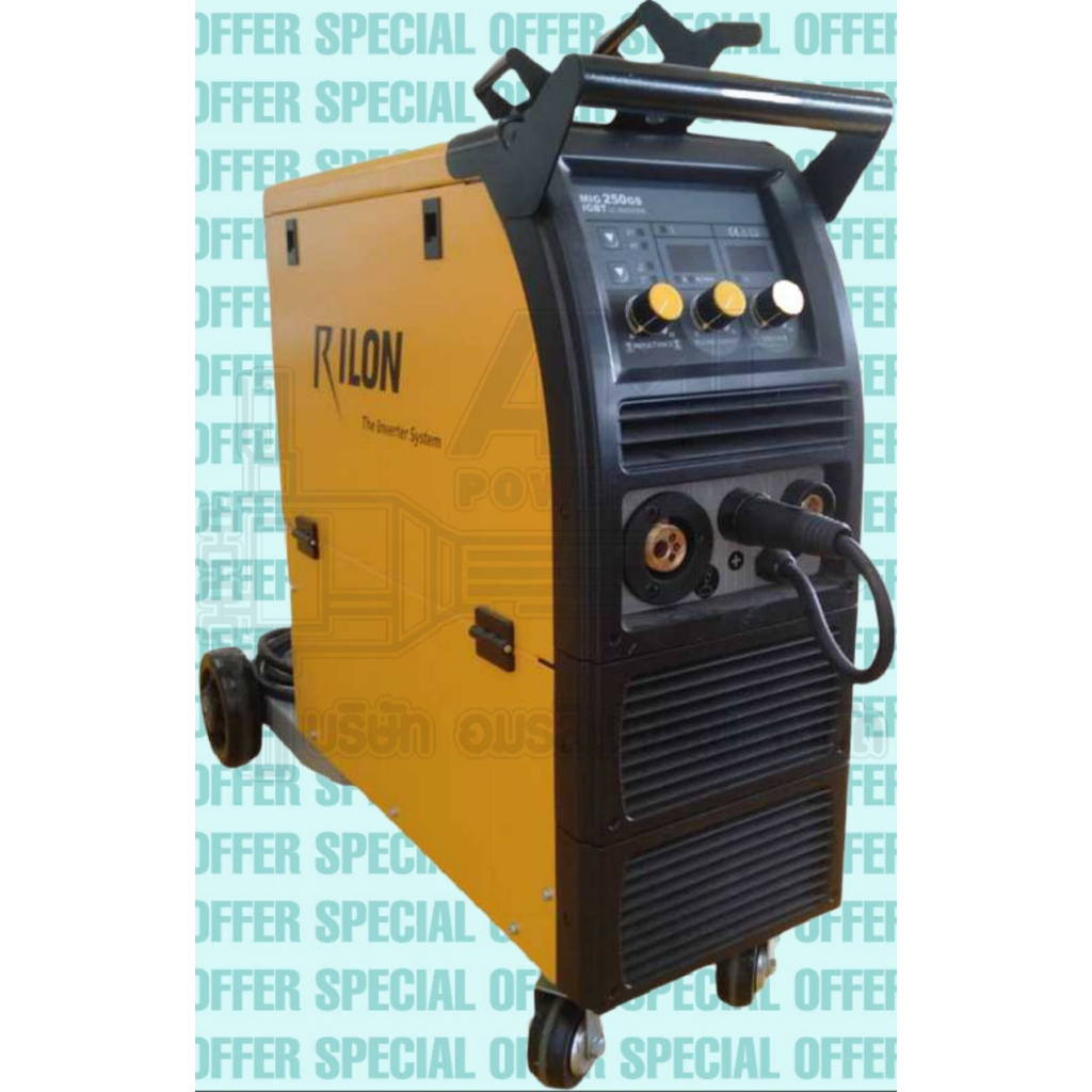 RILON เครื่องเชื่อมซีโอทู MIG250GS ไฟ220V หน้าจอดิจิตอล มีระบบออโต้2T4T