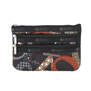 Lesportsac 3-Zip Cosmetic Bag กระเป๋าเครื่องสำอาง Style 7158