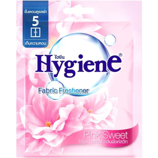 (ยกลัง 12 ห่อ) ถุงหอม ไฮยีน Hygiene Fabric Freshener พลังหอมยาวนาน ตลอด 4 สัปดาห์ ขนาด 8 กรัม ทั้ง 5 กลิ่น