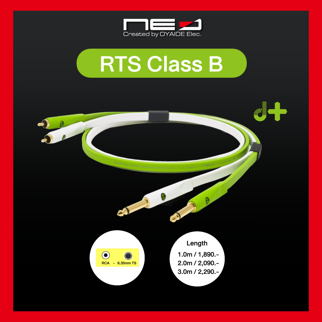 NEO (Created by OYAIDE Elec.) d+ RTS Class B : Professional RCA male - TS male audio cable