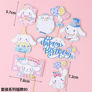ป้ายปักตกแต่งเค้ก เซ็ตคิตตี้ เซ็ตโดเรม่อน เซ็ตชินามอลโรล เซ็ตคุโรมิ เคอร์บี้ สปัน ชินจัง เซ็ตลอตโซ่ เซ็ตการ์ตูนน่ารัก