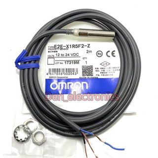 เซ็นเซอร์  จับโลหะ E2E-X1R5F2-Z.  ชนิดPNP-NC.      OMRON.  3สาย   เส้นผ่าศูนย์กลาง 8 มิล ระยะตรวจจับ1.5mm