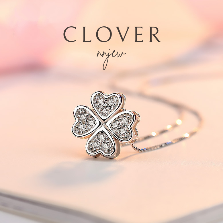 nnjew สร้อยคอ รุ่น The Lucky 4 Leaf Clover Necklace เครื่องประดับ แฟชั่น