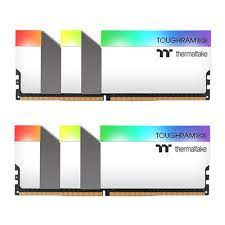 16GB (8GBx2) DDR4/3600 RAM PC (แรมพีซี) THERMALTAKE TOUGHRAM RGB WHITE (R022D408GX2-3600C18A)