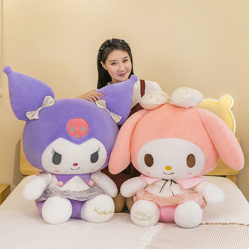 【Swoan】Sanrio 40ซม./50ซม./55ซม Kuromi Melody ญี่ปุ่นน่ารักของเล่นตุ๊กตาปีศาจน้อยตุ๊กตาเด็กของขวัญ