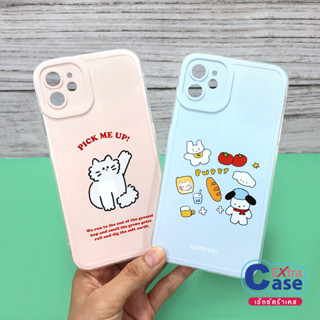 7+ 11 เคสมือถือนิ่มใส TPU กันเลนส์กล้องนูนลายการ์ตูน