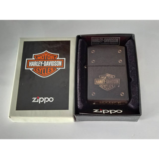 ZIPPO 49466 HARLEY DAVIDSON  BROWN MATTE COLOR IMAGE   สีน้ำตาลเมทาลิค  ลายแบบสกรีน  ของใหม่ไม่ผ่านการใช้งาน