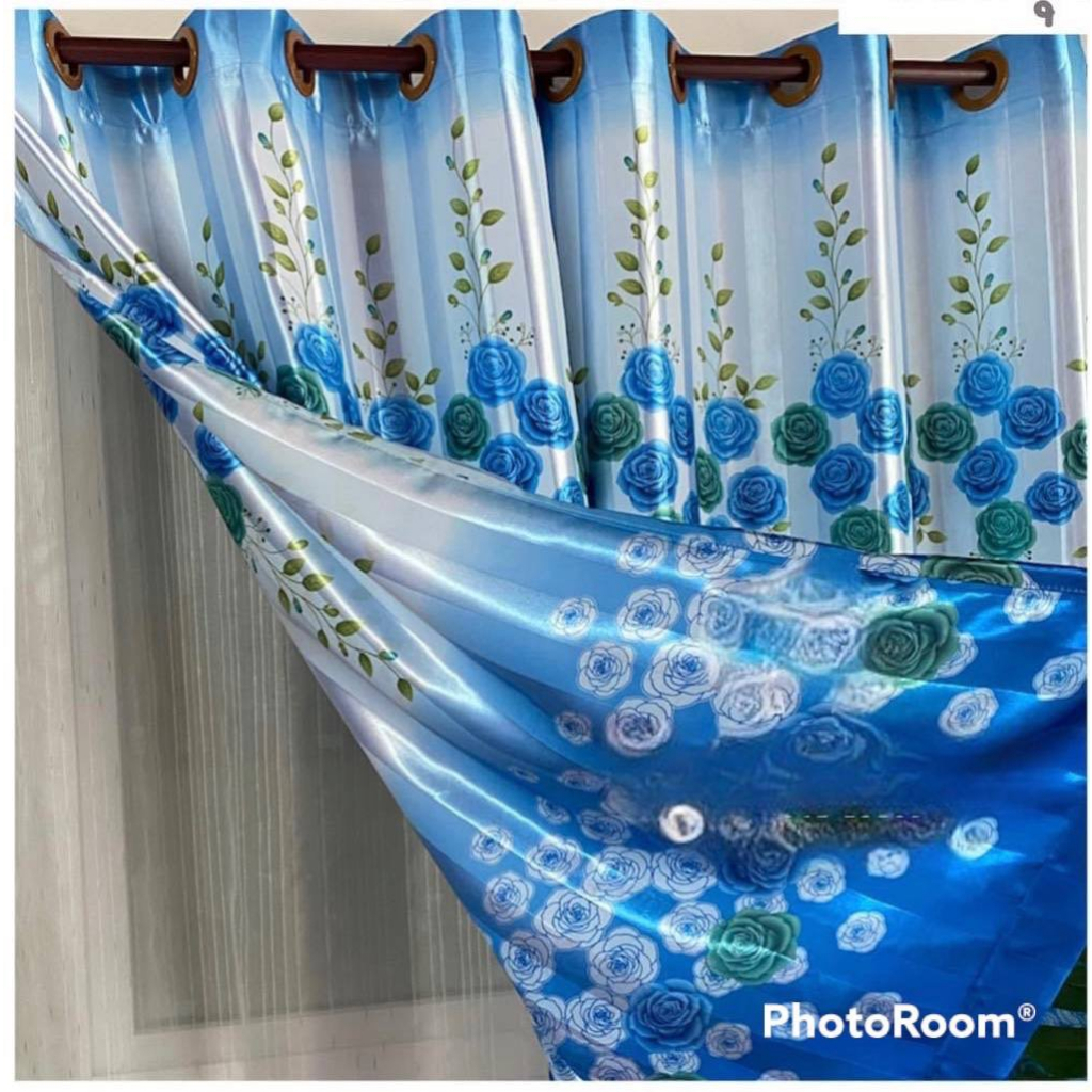 แนะนำ ผ้าม่าน ผ้าม่านหนาตางกับประตูกันเเสงกันเเอ90-95%คุฌภาพดี ลายหกุลาบ เจาะตาไก่เรียบร้อยพร้อมใช้งาน ราคาพิเศษ มีเก็บเงินปลายทาง