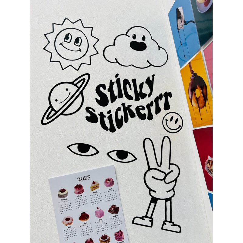 Stickystickerrr toon ติดผนัง ติดกระจก ร้านกาแฟ คาเฟ่
