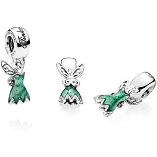 (พร้อมส่ง)*หายาก,เลิกผลิต ติ้งเดรสทิงเกอเบล Pandora Disney Tinker bell Dress Dangle Pandora ของเเท้100%