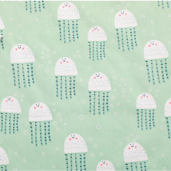 ผ้าคอตตอน 100% ทอทวิล ผ้าเมตร หน้ากว้าง1.6 เมตร ลายไดโนเสาร์ ลายปลา ทะเล