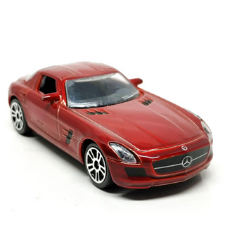 รถเหล็กมาจอเร็ต Majorette Mercedes Benz SLS สีแดงเข้ม ขนาด 1/64 ยาว 8 cm มือสอง #001