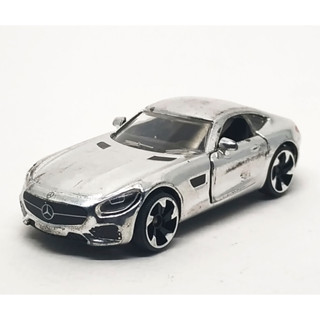 รถเหล็กมาจอเร็ต Majorette Mercedes Benz AMG GT - Chrome Series สีเงิน ขนาด 1/64 ยาว 8 cm มือสอง #001