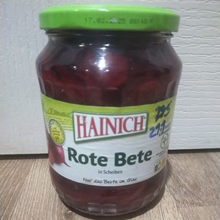 hainich ไฮนิช rote bete in scheiben บีทรูทชนิดแผ่น 670 กรัม (ฉลากมีตำหนิเล็กน้อย)