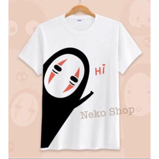 เสื้อยืด เสื้อลายการ์ตูน ผี no face ผ้านิ่มใส่สบาย