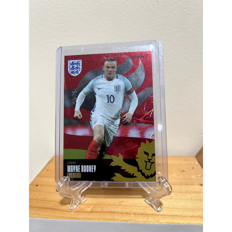 Rooney red laser foil parallel panini the best of england card