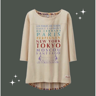 [ส่งต่อ] เสื้อ uniqlo รุ่น Les toiles du soleil ไซส์ L ทรงตามภาพ ของใหม่ ไม่เคยใส่ พร้อมป้ายห้อย