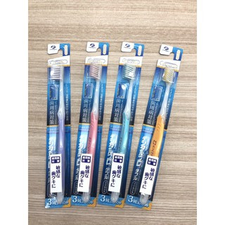 แปรงสีฟัน Dentalpro(3-ROW)มีขนแปรง 2แบบในด้ามเดียวปลายเรียวแหลมและกลมตัดทำให้ขจัดคราบในซอกฟัน ร่องเหงือกและจุดสบฟันได้ดี