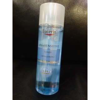 Eucerin ultrasensitive (hyaluron) toner 200 ml ผลิตภัณฑ์ เช็ดทำความสะอาดผิวหน้าสำหรับทุกสภาพผิวแม้ผิวบอกบางแพ้ง่าย