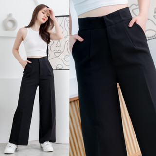 Ladycraze รุ่น Classic Pants กางเกงเอวสูงกระบอกกลาง เก็บพุง พรางหุ่น กระบอกกลาง ทรงสวย เรียบหรู ดูดี