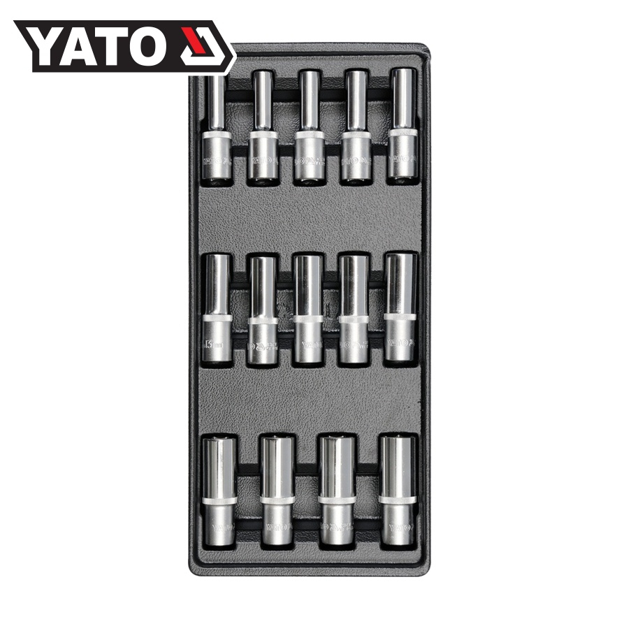 (จัดส่งฟรี) YATO YT-5539 ชุดถาดเครื่องมือ ชุดลูกบล็อกยาว 1/2"