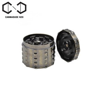 Grinder Metal 60mm ที่บดสมุนไพร Logo Canna 4 Layers 60มม. Grinder x Cannadude420 ทรง 10 เหลี่ยม