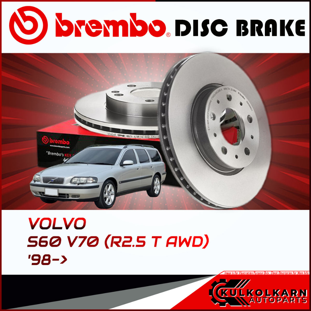 จานเบรก    VOLVO S60 V70 (R2.5 T AWD) (HC) 98-> (09 8614 11)(09 8615 11)